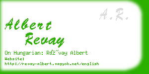 albert revay business card